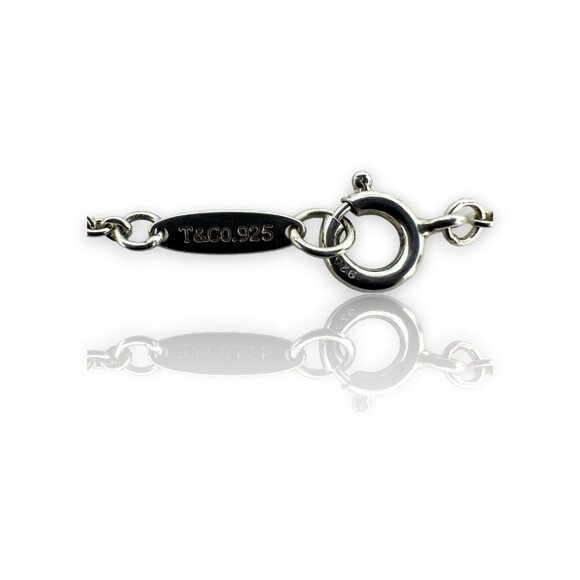 Tiffany & Co Peretti 5 Teardrop 925 Sterling Silver Charm Bracelet 7" - Picture 5 of 5